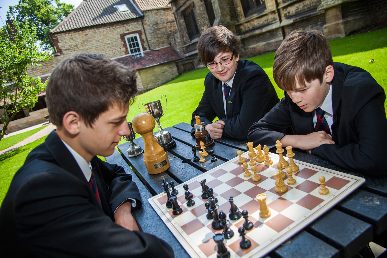  Students playing chess