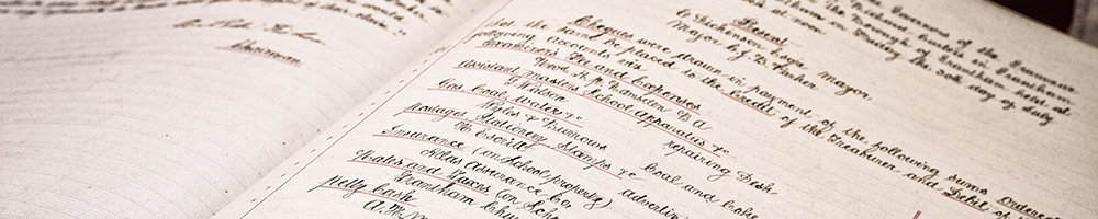 A page from a book in the archive